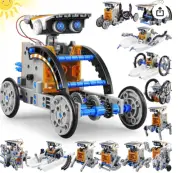 13 in 1 Kit Educational Solar Robot Build It Yourself Green Energy Land or Water