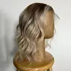 13x4 Lace Wig Short Wavy Virgin Human Hair Lace Front Wig for Women Pre Plucked