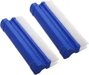COMPUKAS 2pcs Handheld Squeegee for Car Home Cleaning Durable Window Scraper for Shower Glass Windshield Glass Doors Efficient Dual Row Blades for Streak Finish