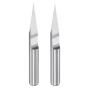 1/8" Shank 0.1mm Tip 20 Degree Solid Carbide Wood Engraving CNC Router Bit 2pcs
