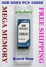 New CRUCIAL 4GB DDR3 PC3-10600 1333 LAPTOP Memory for MAC MacBook and Pro