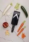 Microplane Adjustable V-Blade / Julienne Mandoline Food Slicer with Hand Guard