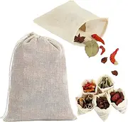 YQL Spice Bags for Cooking,30PCS 4x6 Inch Muslin Bags with Drawstring Tea Filter Bags Cheesecloth Bags for Straining Reusable Natural Cotton Sachet/Herb Bags