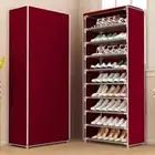 Red 10L Cabinets Shoe-shelf Sneaker Mid-century Furniture Organizer Shoe Rack