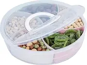 XINGWANG Handheld Dried Fruit Tray with lid, Sealed Box with lid, Snack Box, Candy Box, Food Storage Box, Divided Fruit Tray