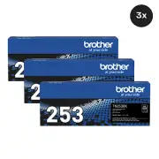 Brother TN-253 Black Toner Cartridge Multipack (3 Pack) Regular Black 2500 Pages