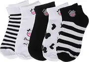 [WOFASHPURET] Animal Socks for Women 5 Pairs Cartoon Cow Socks Comfortable Fit for Spring Summer Autumn