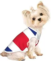 Flag of Costa Rica print Dog Shirts for Small Dogs Stretchy T-Shirts Lightweight Tank Top Sleeveless Striped Vest