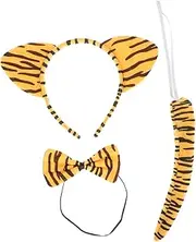 [Baluue] 2set Plush Animal Headband and Tail Costume Boy Girl Fun Party Accessories for Boys and Girls for Cosplay Birthday Celebrations and Themed Events
