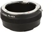 PK-NEX Adapter Digital Ring for Pentax PK K Mount Lens to Sony NEX E-Mount Camera (for Sony NEX-3 NEX-3C NEX-3N NEX-5 NEX-5C NEX-5N NEX-5R NEX-5T NEX-6 NEX-7) QIUNI
