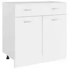 Wooden Kitchen Drawer Bottom Cabinet Shelf Storage Cupboard White 80x46x81.5cm