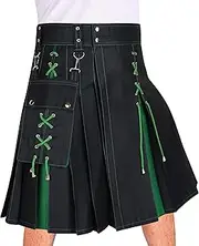 [DSS KILTS] Scottish Modern Two Tone Cotton Utility Kilts for Men-Sports Utility Kilt-Wedding Kilt