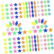 ARTSEWPLY 108Pcs Bike Wheel Spoke Beads Spoke Decor for Bicycles Design with Stars Glow Beads and Long Beads Durable Bike Ornaments