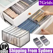 7 Grids T-shirt Clothes Storage Boxes Organizer Drawer Mesh Divider Wardrobe Box