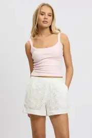 Pink Singlet Scoop Neck Rib - Size 14L, Women's Singlet