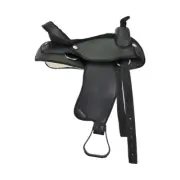 Status Western Saddle 10" AS NEW Also has Composite Stirrups + Toe Protectors