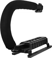 ETHZZLE Portable Camera Stabilizer for DSLR Phone Holder Stabilizer Handle Grip U-Shaped Single Hot Shoe Professional Video Equipment