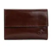 Patricia Nash Woodstock Leather Frame Tri-fold Wallet, British Tan