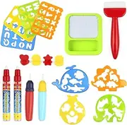 Coolplay Water Drawing Pen Set for Kids - Painting Supplies With Brushes, Template Set for Doodle Mats and Books - Boys and Girls