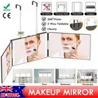 Adjustable 3 Way Mirror Tri-Fold Hairdressing Seft-Haircut Makeup Hanging Home