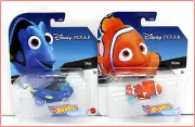 2 CARS - Hot Wheels DISNEY Pixar - 2018 Finding Dory - DORY & NEMO Car NEW