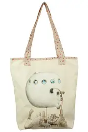 Panda Blimp Large Canvas Tote Bag--MON-TB002