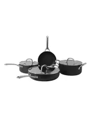 [Gourmet Kitchen] Meteore Non-Stick Starter Cookware Set 4 Piece in Black