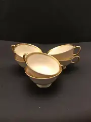 Lenox Presidential Tuxedo Gold Encrusted Footed Coffee/ Tea Cups Set of 6- NEW