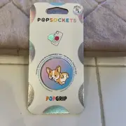PopSockets PopGrip Phone E-reader Tablet Grip Cheeky Corgi Puppy Translucent New