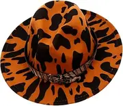 [LIFKOME] Jazz Top Hat Hats Caps Bonnet Bandanas Headband Straw Hat Jazz Hat Party Performance Hat Fashion Flat-edge Party Hat Cosplay Stage Show Hat Fedora Hat Party Cap Red Felt