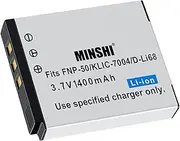 MINSHI NP-50 Battery Compatible with NP-50A FinePix F500EXR、FinePix F505EXR、FinePix F50FD 3.7V 1400mAh High Efficiency Battery