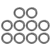 10Pcs Spring O Rings 3/4" Round Trigger Snap Hook Circle Gunmetal Key Ring Clip