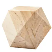 Geometric Shaped Wooden Ball 8cm by 8cm