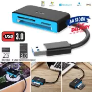 USB 3.0 2.0 New Micro SD HC SDXC TFLASH Multi Memory Card Reader All In One CF