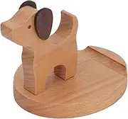 OKJHFD Cell Phone Tablet Wooden Stand,2 Sets Wooden Smartphone Desk Holder Multifunctional Cute Dog Light Slim Cellphone Holder Stand for Home Kitchen Office School Non-Slip