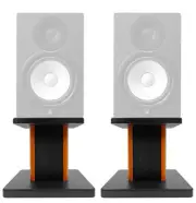 Rockville 8” Wood Studio Monitor Speaker Stands For Yamaha HS7 Monitors