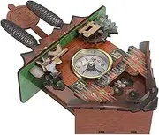 EXQUIMEUBLE Decorative Wall Mount Cuckoo Clock Wooden Chalet Silent Quartz for Living Room Office