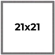 21x21 Frame Blue Kingsley Pewter Solid Wood Picture Frame Width 0.75 Inches |Int