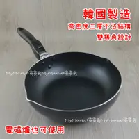在飛比找蝦皮購物優惠-🌟韓國製🌟煎鍋 深平鍋 金太郎 深型平底鍋 不沾平底鍋 24