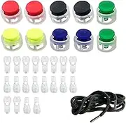 Shoelace Locks, Shoelace Locks Without Laces, 5 Pairs Spring Loaded Cord Toggle Clasps, Shoes Without Buckles for Sports Shoes, Lanyards, Clothing Tools