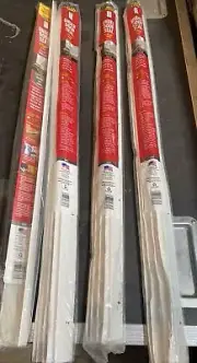 4 Pack M-D Building 36" l x 1-3/4" White L-SHAPED Door Bottom Weatherstrip SEAL