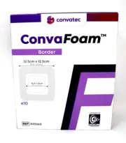 Convatec ConvaFoam Border 423260 5"x5" Adhesive Silicone Foam Dressing Exp 8/27
