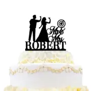 Personalised Darts Wedding Cake Topper Bride and Groom Party Decorations Custom