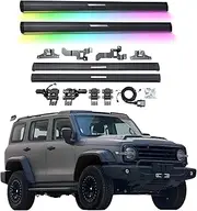 BJOHQ Electric Running Boards Compatible for Tank 300 2021-2025 with Light, SUV, Off-Road & Pickup Trucks - Retractable Truck Steps & Nerf Bars