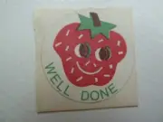 Rare Vintage CTP 77 1977 Scratch n Sniff Well Done! Strawberry Matte Sticker