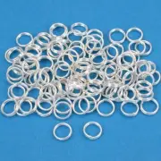 100 Silver Plated Split Rings Key Ring Charm Connector 6mm