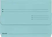Esselte A4+ Document Wallets, Pack of 25, 200 Sheet Capacity, Expandable Files, Eco Friendly Folders Made with 100% Recycled Card, 100% Recyclable, Large Size Paperwork Organiser, Pastel Blue, 15843
