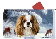 Cavalier King Charles Spaniel Winter Wonderland Mail Box Cover