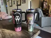 Spirit Of Halloween Tumblers 2024 SCREAM (damaged) And MARS ATTACKS