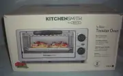 Kitchen Smith by Bella ~ 4 Slice TOASTER OVEN ~ Silver ~ Toast Bake Broil & More